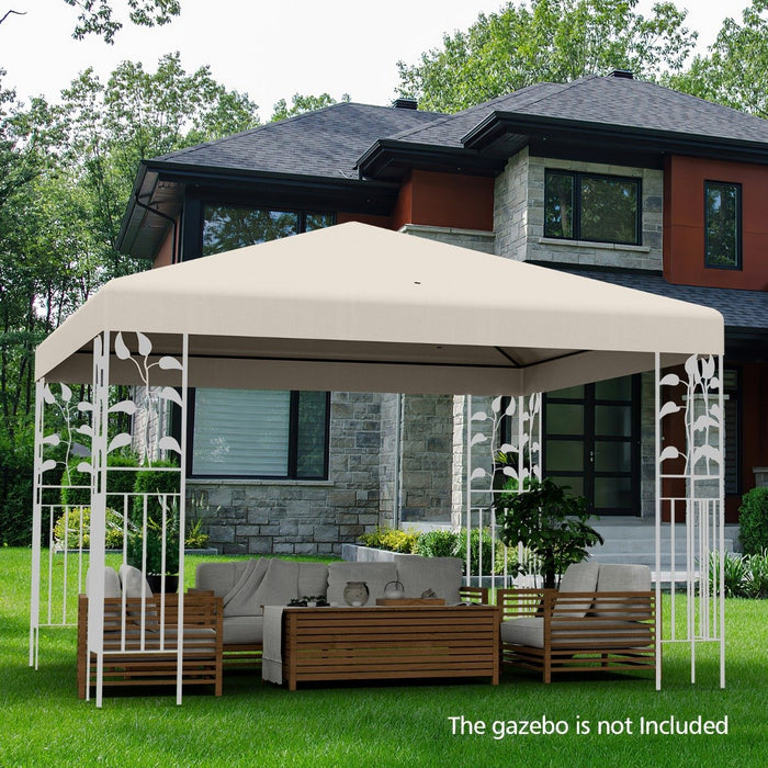 Outdoor Patio Pavilion Cover with Hook and Loop Fastener-Dark Green