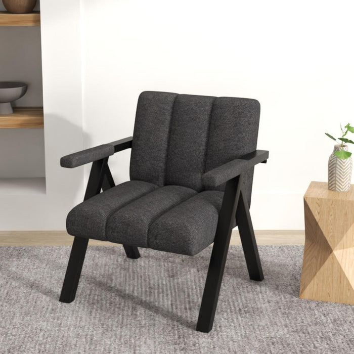 Oversized Accent Chair Upholstered with Metal Frame and Armrests-White