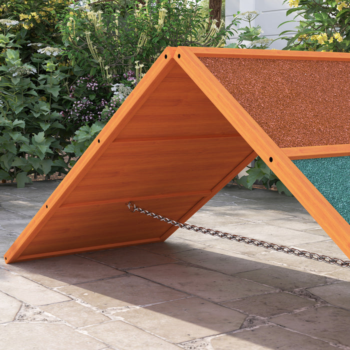 PawHut Dog Agility Equipment, Dog Playground Equipment with Non-slip Surface, A-frame, Agility Ramp for All Breeds, Orange