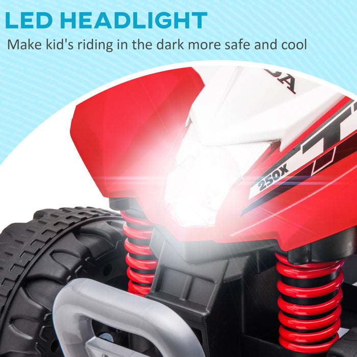 Honda Licensed Electric Quad Bike for Kids - 6V Battery-Powered ATV Ride-On Toy, Red - Perfect for Toddlers Aged 1.5-3 Years