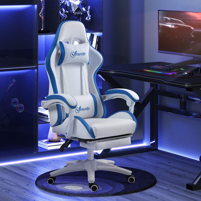 Racing Gaming Chair Model X150 - Ergonomic Reclining PU Leather Chair with Swivel, Footrest, and Lumbar Support - Ideal for Gamers and Home Office Comfort