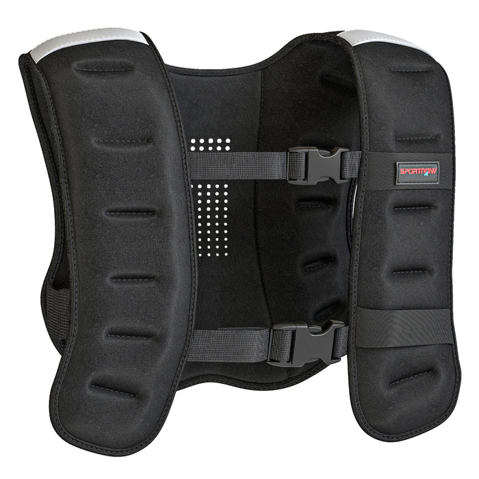SPORTNOW Weighted Vest, 8 kg Weight Vest with Adjustable Straps, Reflective Strips, Black