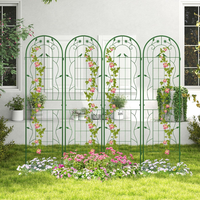 2/4 Pack Metal Garden Trellis for Climbing Plants-