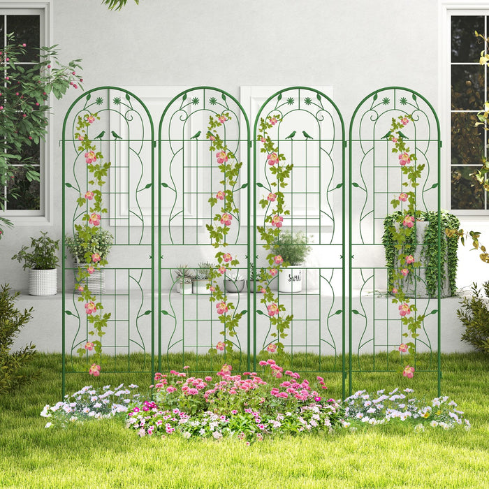 2/4 Pack Metal Garden Trellis for Climbing Plants-
