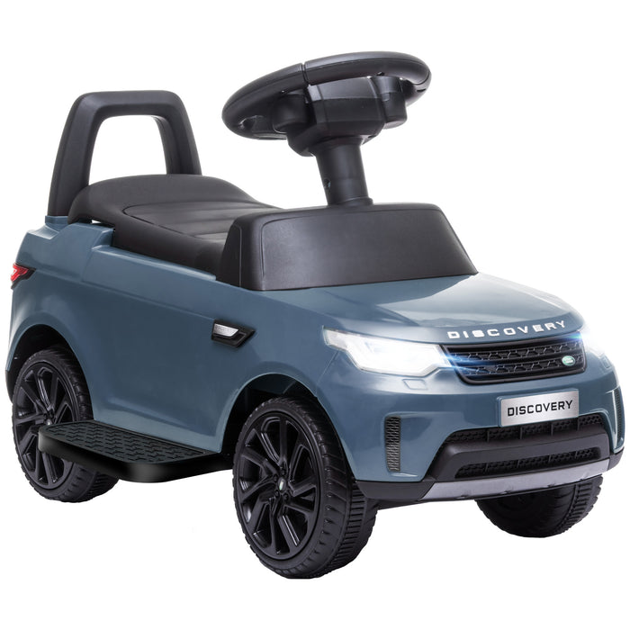 AIYAPLAY 2 in 1 Land Rover Licensed 6V Kids Electric Ride On Car Sliding Car w/ Headlights Music, for 18-60 Months Light Blue | Aosom UK