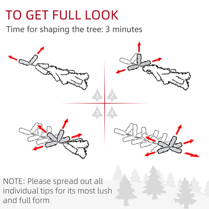 HOMCOM 2 Pieces 2ft Prelit Artificial Christmas Tree with LED Light and 141 Tips, Concrete Base, Tabletop Xmas Tree with Pine Cones and Red Berries, Green