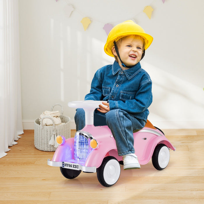 Toddler Ride on Toy with Steering Wheel for Children 19-36 Months Old-