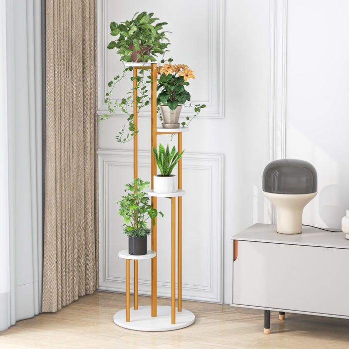 Heavy-Duty Tall Corner Indoor Metal Plant Stand for Potted Plant-