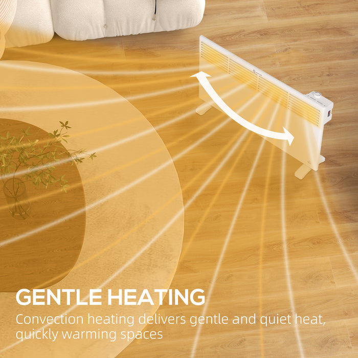 HOMCOM 2000W Convector Heater - White | Aosom UK