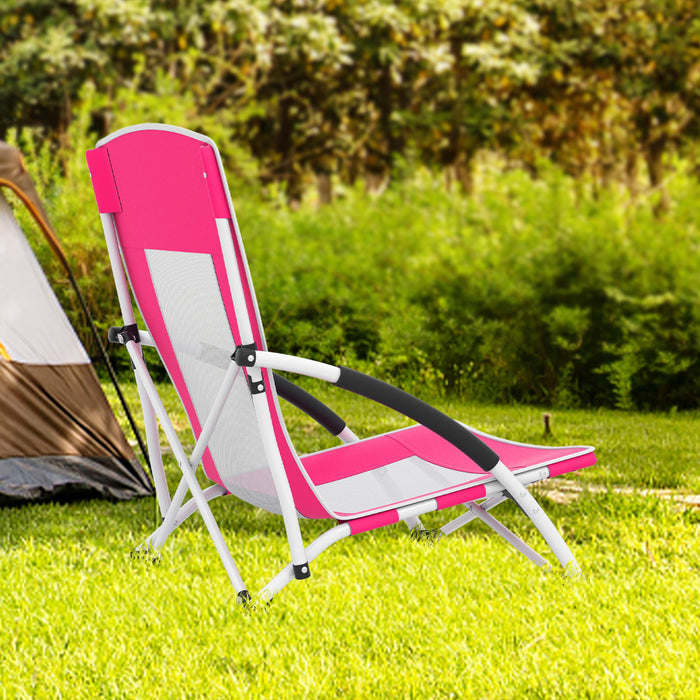 Portable Beach Umbrella Chair with Adjustable Parasol-