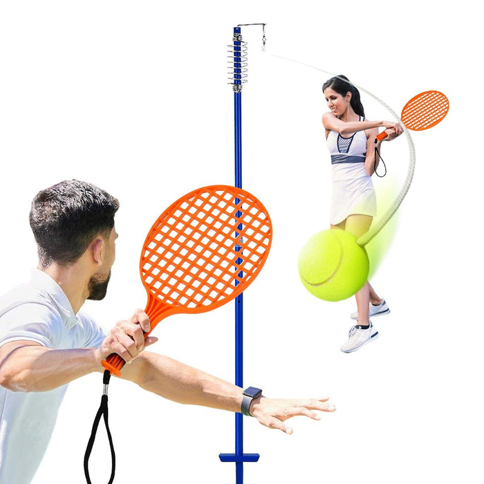 3-Level Height-Adjustable Portable Tetherball Set with Ball