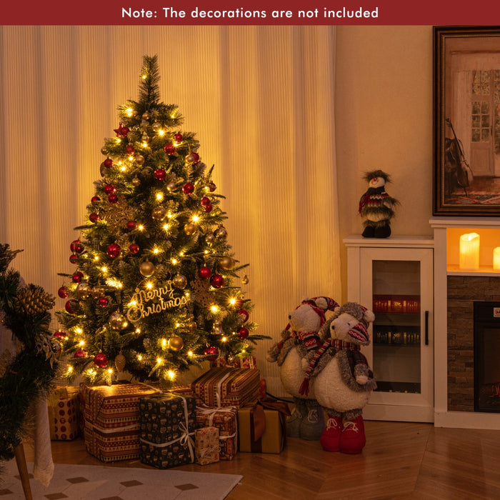 180/ Pre-Lit Artificial Christmas Tree with 856/476 Pine Needles/Flocked PVC/PE Tips-