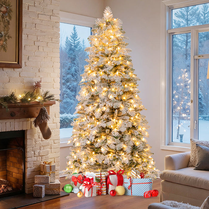 Pre-Lit Artificial Christmas Tree with Mixed Branch Tips-