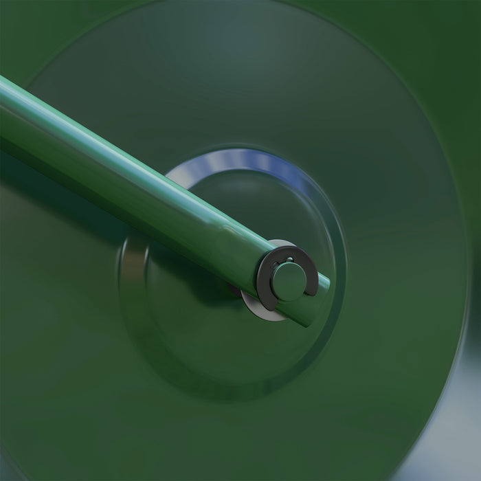 Outsunny 63 L Heavy Duty Water Or Sand Filled Φ30cm Garden Steel Lawn Roller Drum - Dark Green