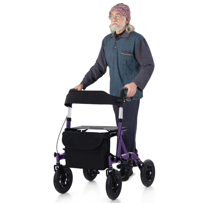 Foldable Rolling Walker with Seat-