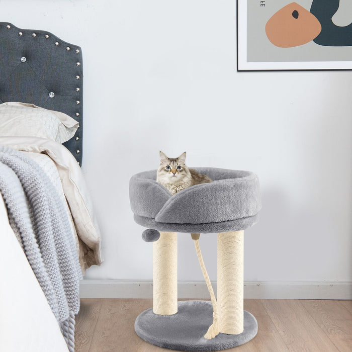Cat Tree with Fur Ball and Sisal Rope-