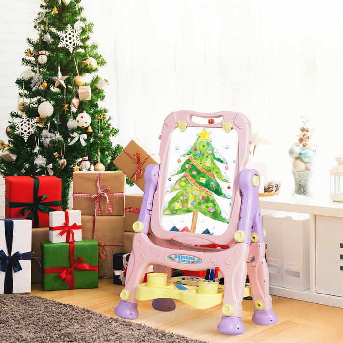 Double Sided Magnetic Children's Easel with Storage Tray-