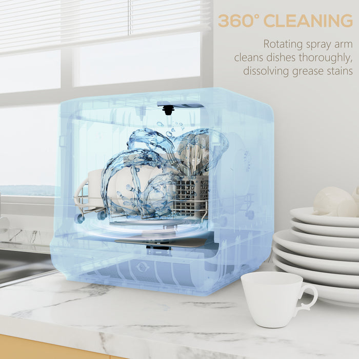 HOMCOM Multi-Program 6L Tabletop Dishwasher