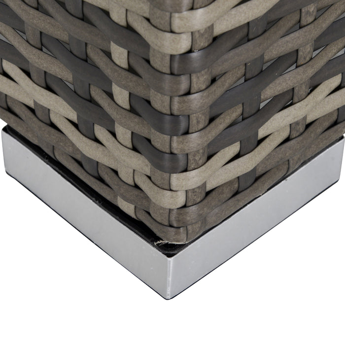 Outsunny 7 Pieces Outdoor PE Rattan Corner Sofa Set, Patio Wicker Conversation Chaise Lounge Furniture w/ Tempered Glass Table-top & Soft Padded Cushion for Garden, Backyard, Lawn, Dark Grey