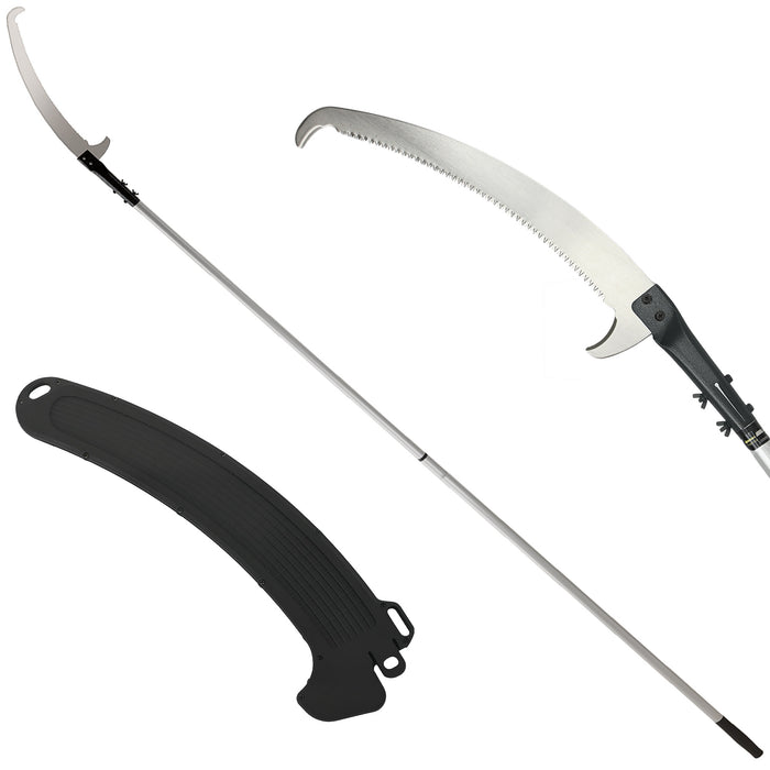 Outsunny 1.8-2.9 m Extendable Tree Pruner, Tree Lopper Long Reach Telescopic with Extendable Handle & 40 cm Saw, Lightweight Manual Pole Saw for High Branches Trimming