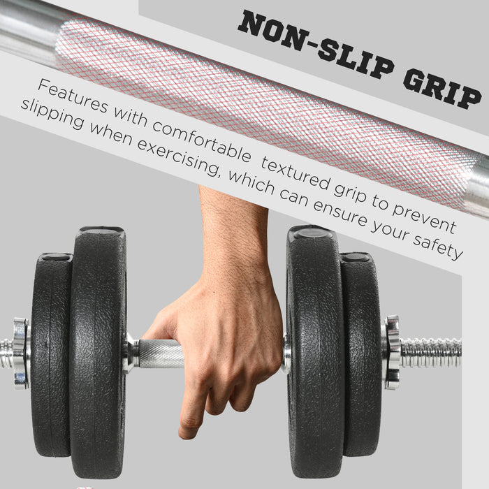 Adjustable Dumbbell Set 20KG - Home Gym Fitness Weights for Muscle Building, Black - Ideal for Office Strength Training & Body Toning