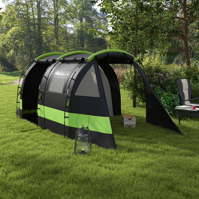 4-5 Person Blackout Camping Tent - Bedroom & Living Room, 3000mm Waterproof for Fishing, Hiking, Festivals - Ideal Shelter for Outdoor Enthusiasts
