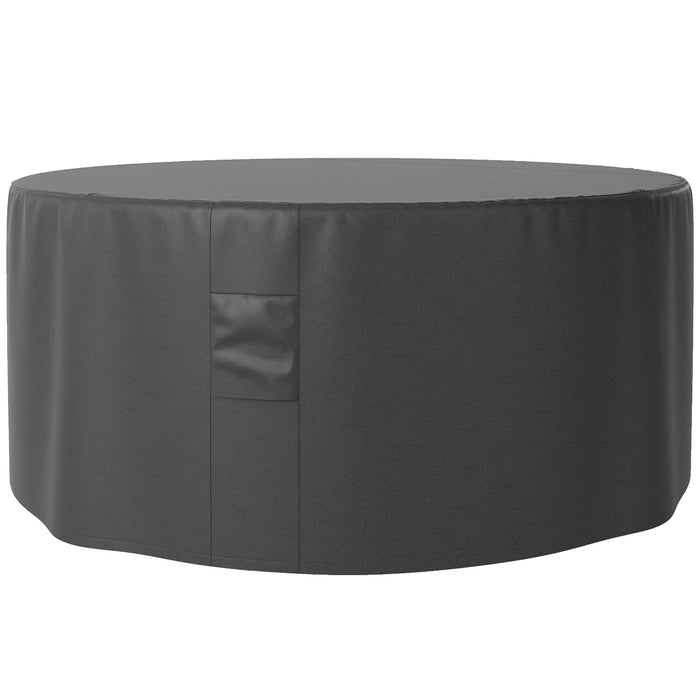 Outsunny Garden Patio Large Furniture Set Round Cover 600D Oxford Waterproof, Ф193 x 80H cm, Black
