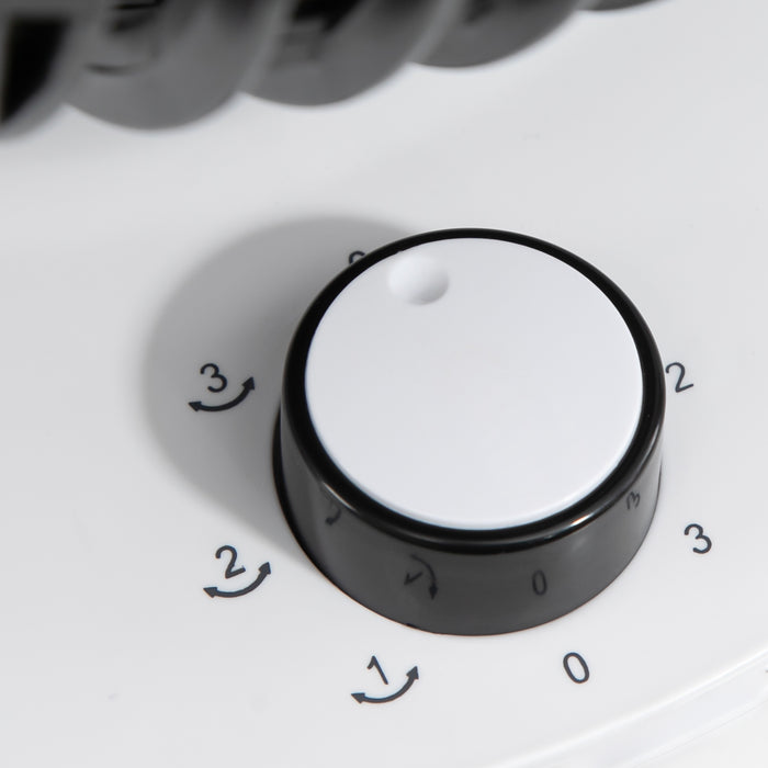 HOMCOM Room Air Circulator Desk Fan with 3 Speed, 70° Oscillating 90° Tilt, Tabletop Fan for Living Room, Bedroom, Office, White