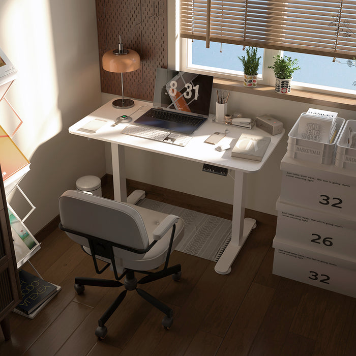 Height Adjustable Electric Standing Desk with Memory Presets - Smart Collision Avoidance & Overheat Protection - Ideal for Home Office & Ergonomic Workstations
