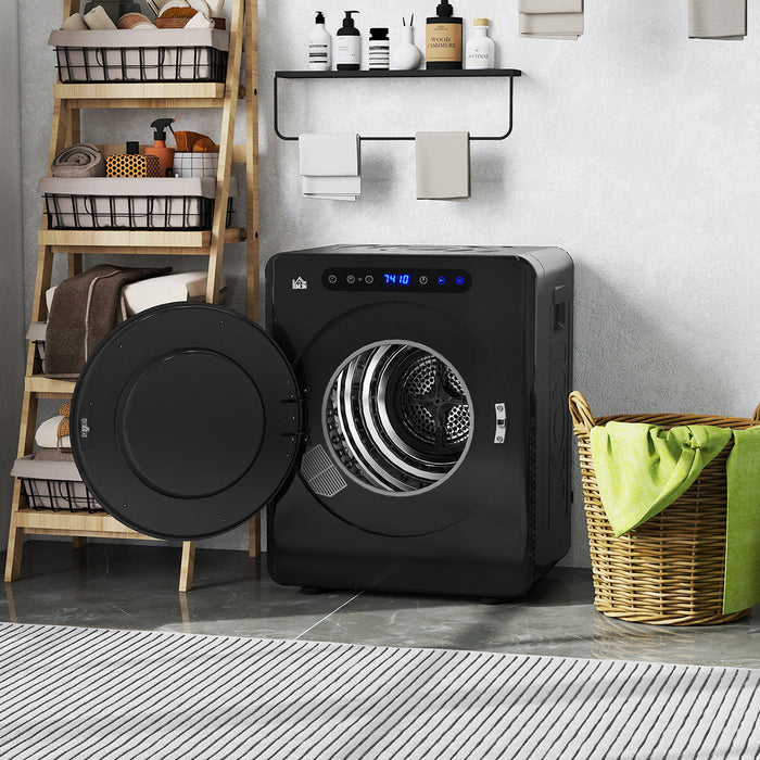 HOMCOM 4kg Compact 40-60℃  Tumble Dryer - Black