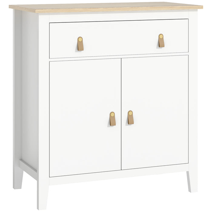 HOMCOM Farmhouse Style Sideboard - White