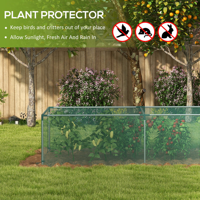 Outsunny 8' x 4' Plant Protection Cage, with Door, Green | Aosom UK
