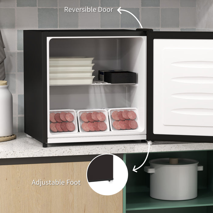 HOMCOM 35L Mini Freezer, -24℃ to -14℃ Temperature - Black | Aosom UK