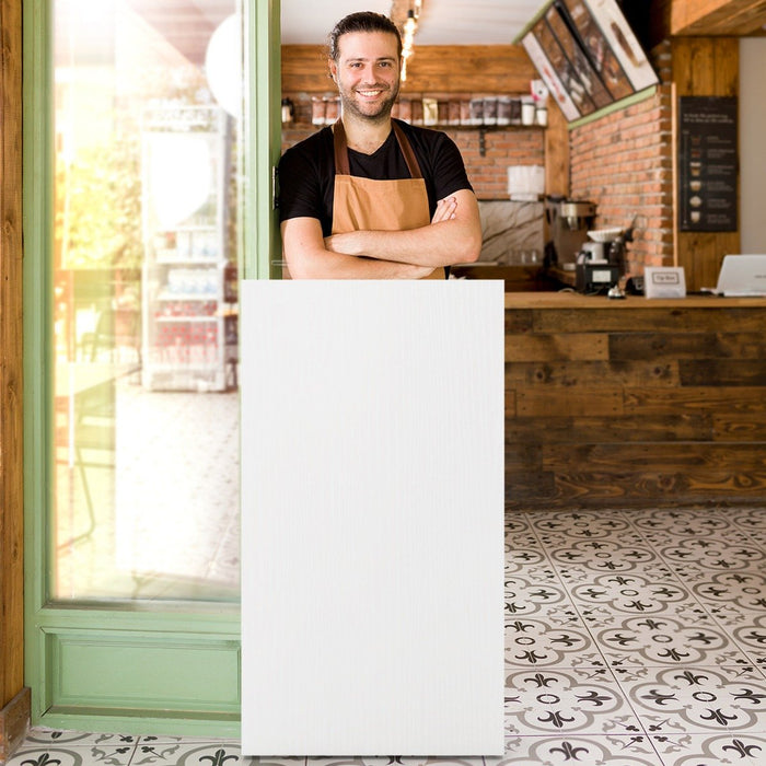 Rolling Lectern Stand with 2 Storage Shelves and 4 Universal Casters-