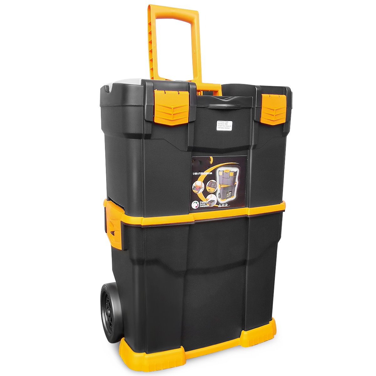 Rolling Stackable Toolbox with Detachable Storage Chest