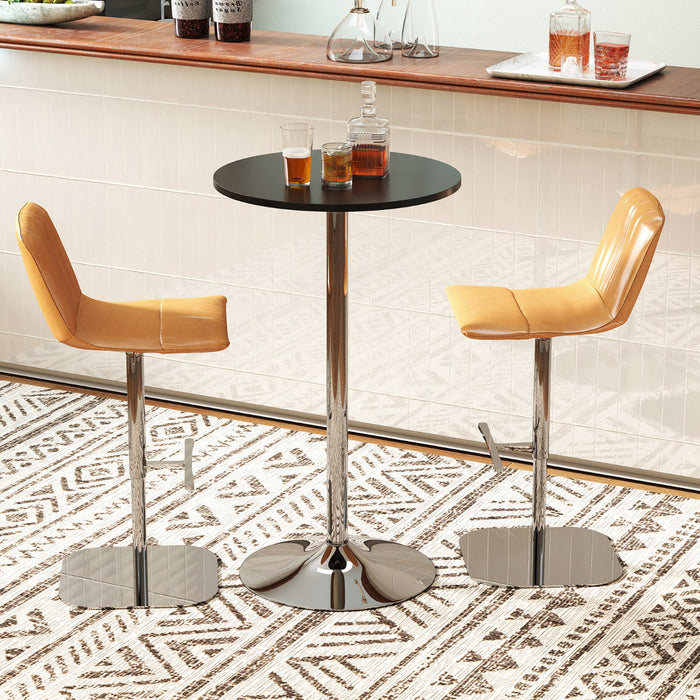 Round Bar Table with Silver Leg and Base for Home Bar-