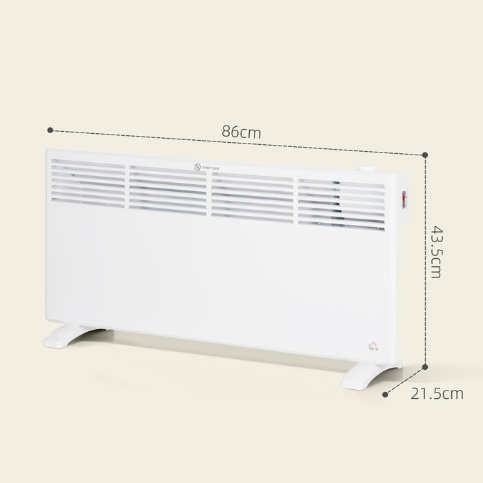 HOMCOM 2000W Convector Heater - White | Aosom UK