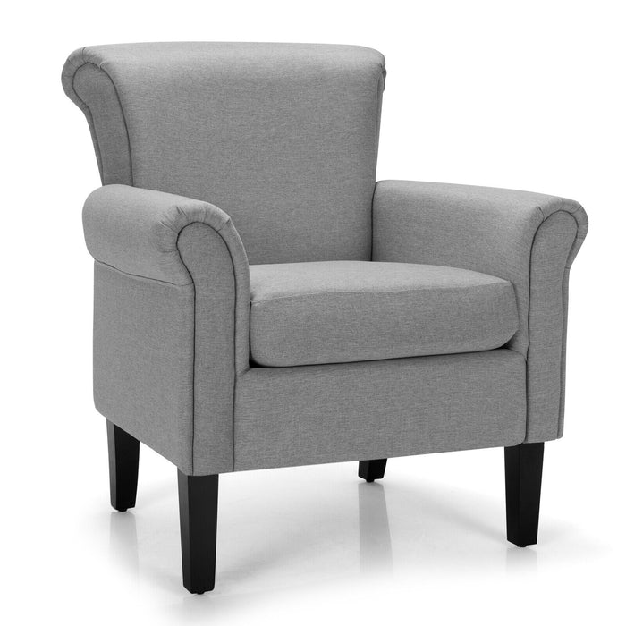 Upholstered Lounge Tub Armchair for Living Room Bedroom -
