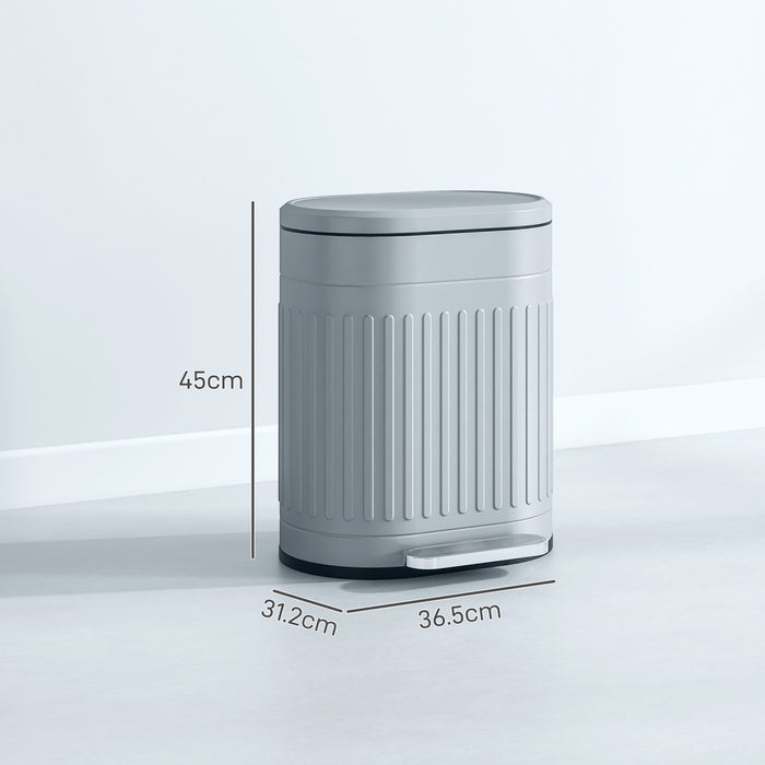 20 Litre Pedal Bin - Fingerprint-Proof Metal Kitchen Trash Can with Soft-Close Lid and Removable Inner Bucket - Ideal for Home or Office Waste Management