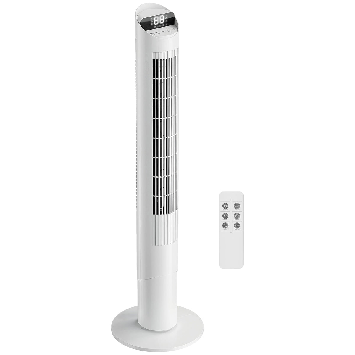 HOMCOM Tower Fan with WiFi App Control Standing Floor Cooling Fan Remo ...