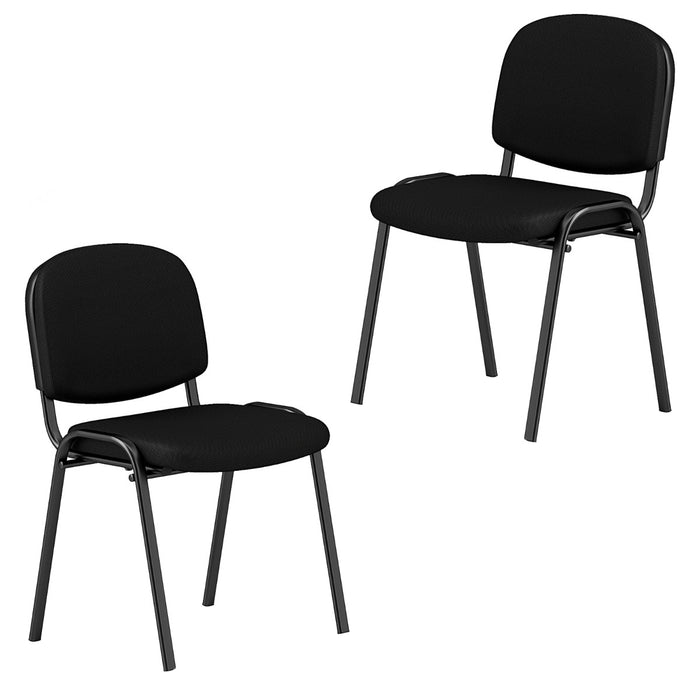 Set of 2 Waiting Room Chairs Stackable Reception Guest Chairs-
