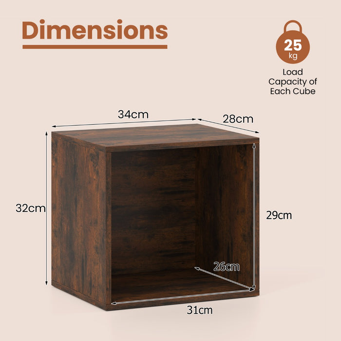 Set of 4 Cube Storage Organizers for Small Space-