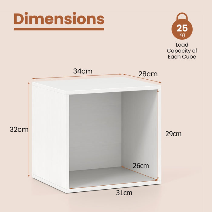 Set of 4 Cube Storage Organizers for Small Space-