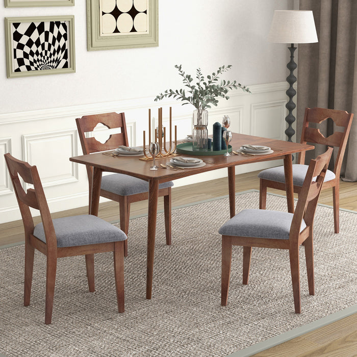 Set of 4 Fabric Upholstered Kitchen Chairs with Padded Seat for Dining Room Living Room Home