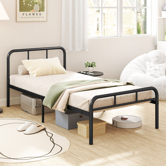 Bed Frame with Headboard and Footboard-Single Size