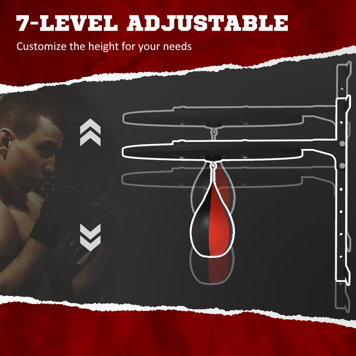 Wall Mounted Speed Bag Platform - Height Adjustable Punching Bag Stand for Boxing Training - Ideal for Home Gym & Fitness Enthusiasts