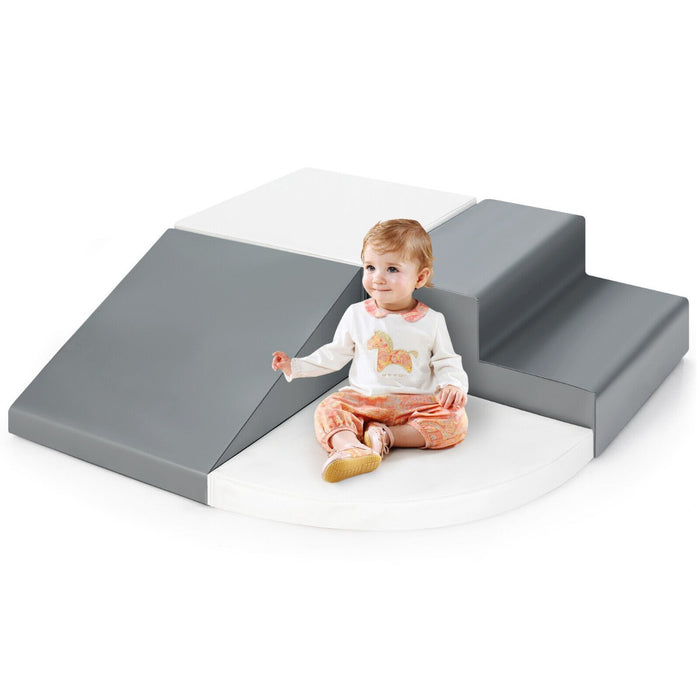4 Pieces Climb and Crawl Foam Play Set for Toddlers Preschoolers-