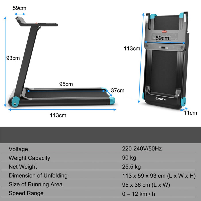 Folding Treadmill with APP Control and Bluetooth Speaker-