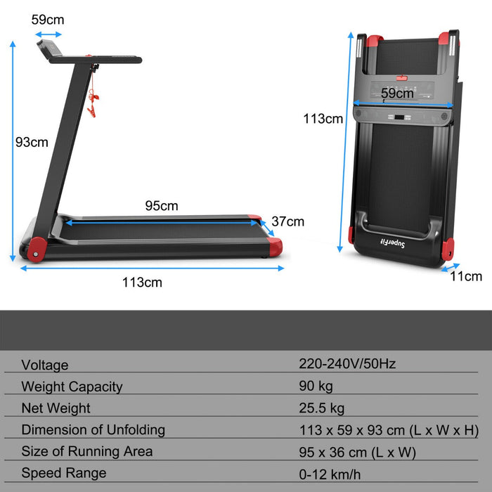Folding Treadmill with APP Control and Bluetooth Speaker-