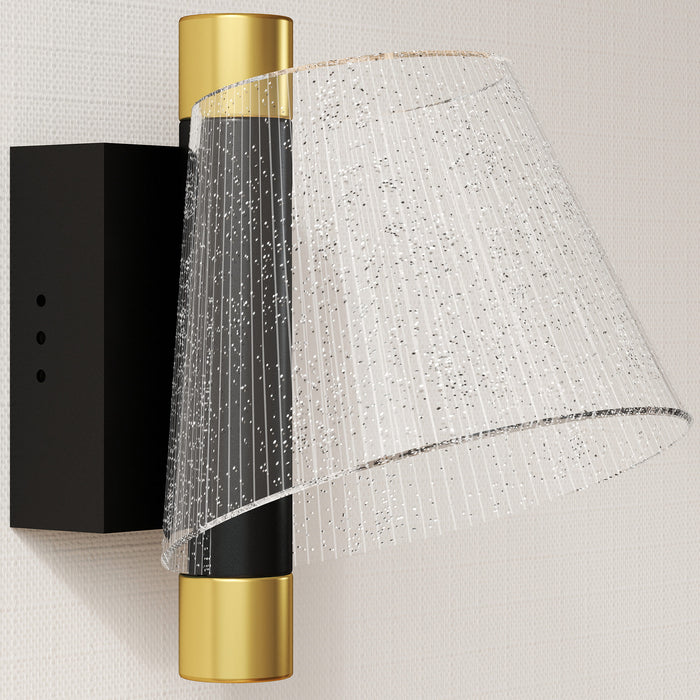 HOMCOM Led Wall Lamp 2 Pack, 5W Modern Indoor Starry Wall Light, Colour Temperature Adjustable 3000K/4000K/6500K, for Bedroom, Living Room, Hallway, Stairs, Black